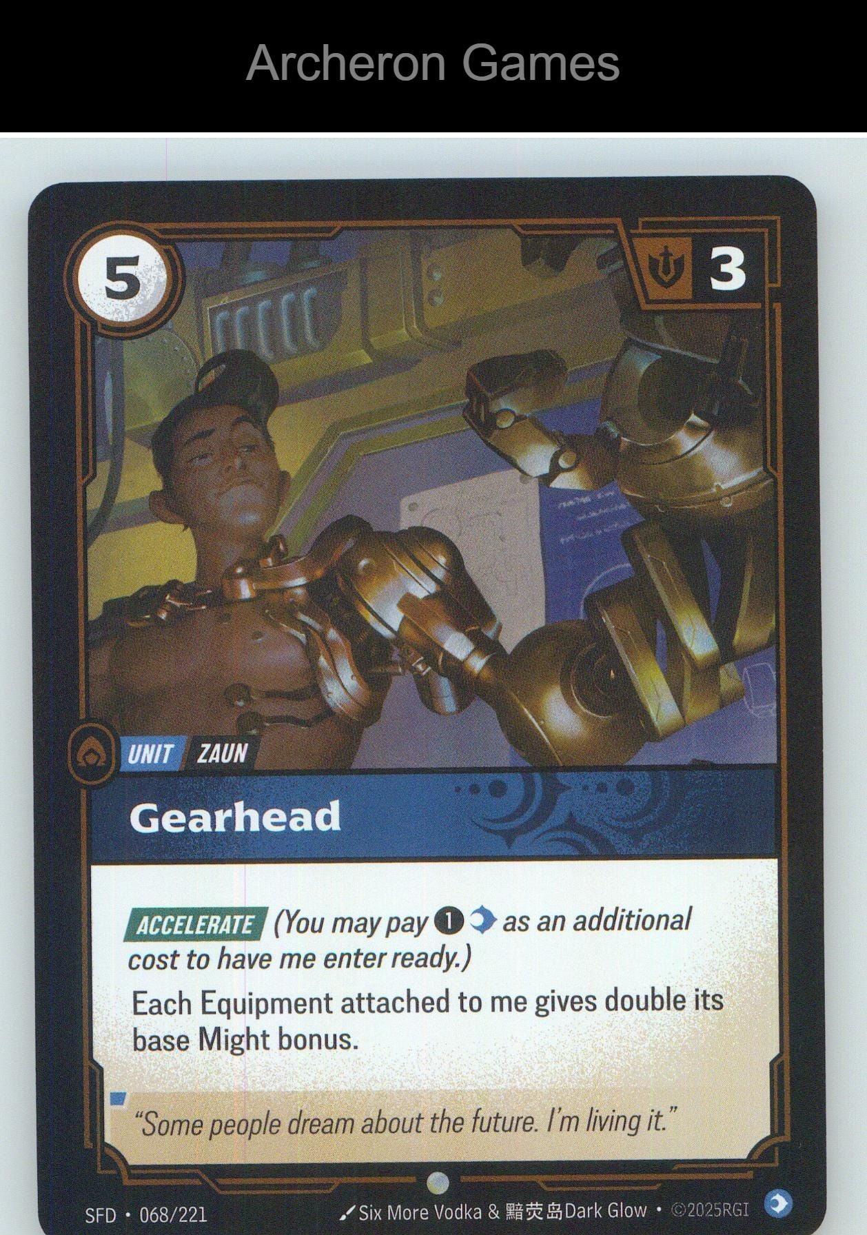 Gearhead SFD 068/221 C Spiritforged Riftbound Card