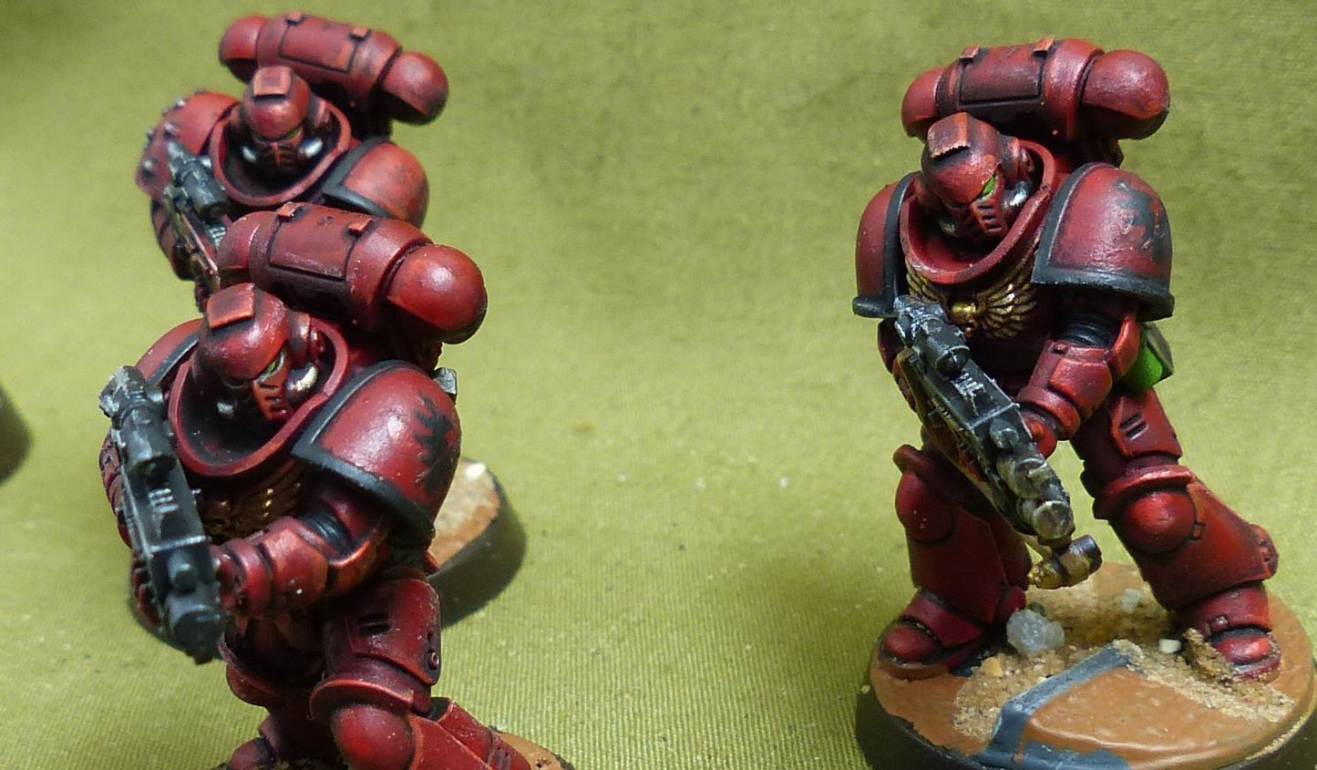 Intercessor Squad set of 5 painted - Blood Angels - Warhammer 40K #5BZ