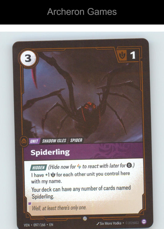 Spiderling VEN 097/166 C Vendetta Riftbound Card Foil