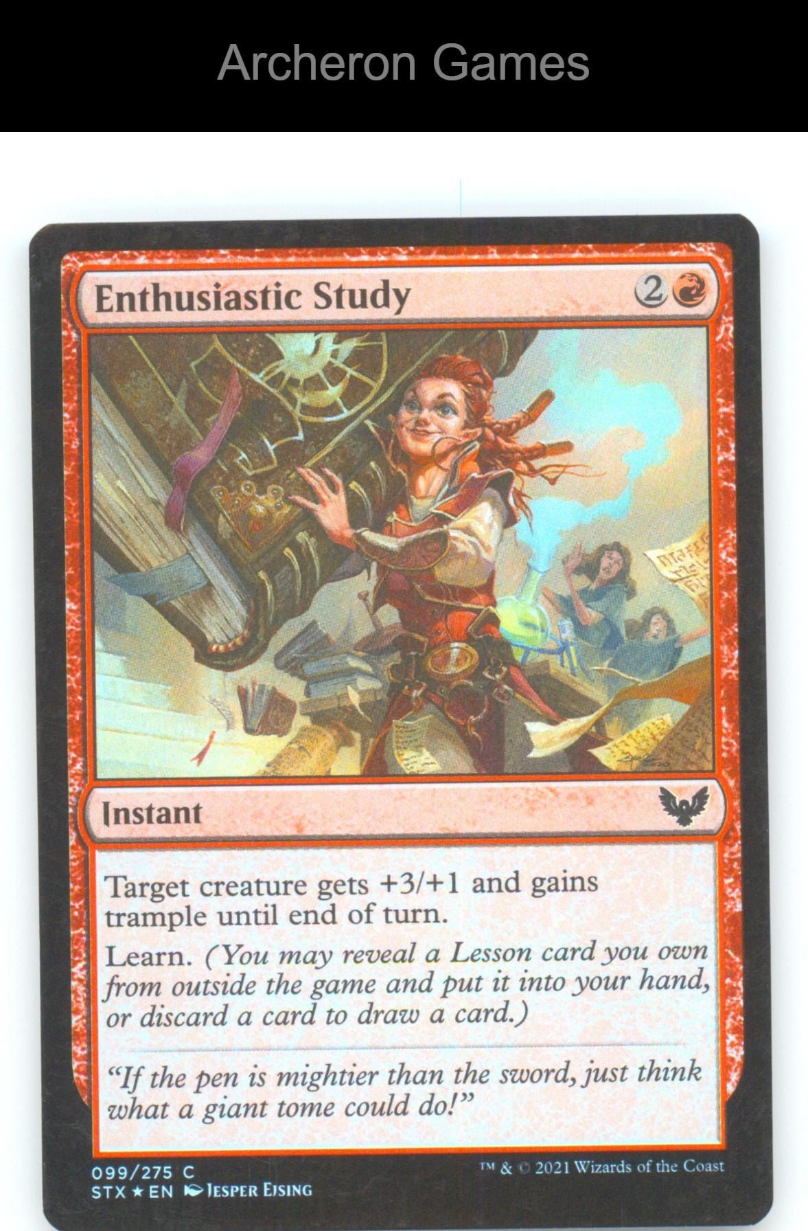 Enthusiastic Study STX 99 C MTG Card Strixhaven: School of Mages Foil