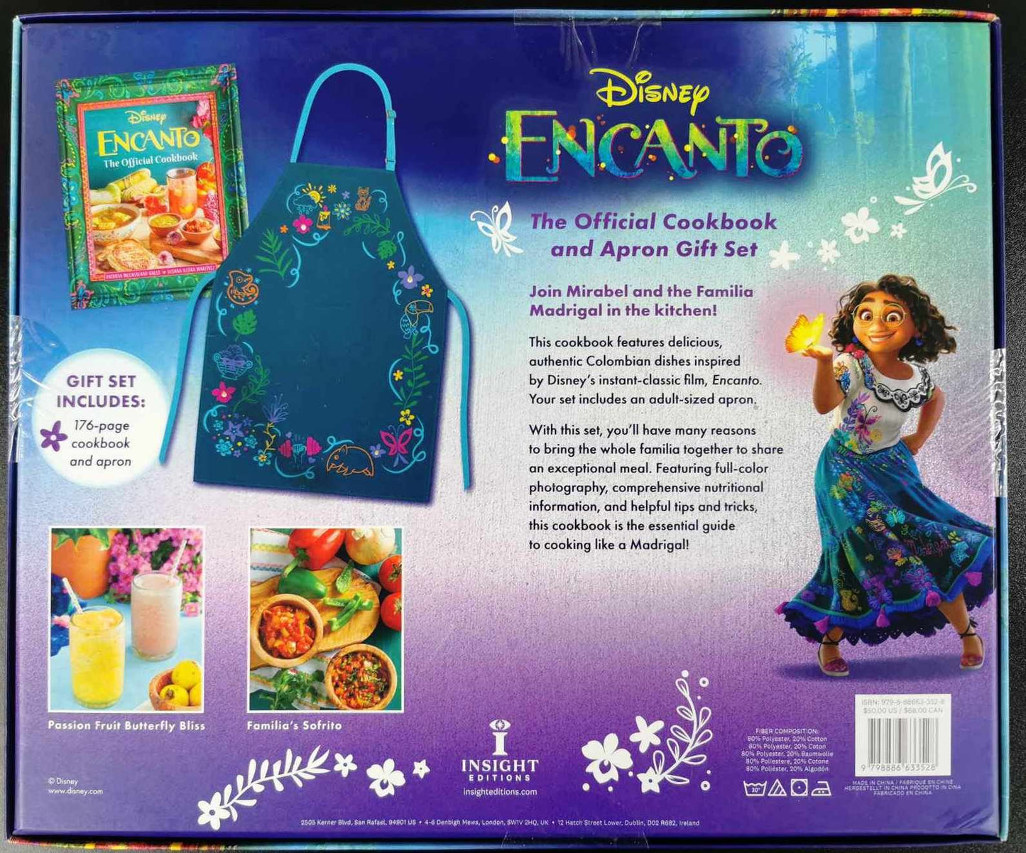 Disney Encanto The Official Cookbook & Apron Gift Set - Cookbook Hardback #4IJ