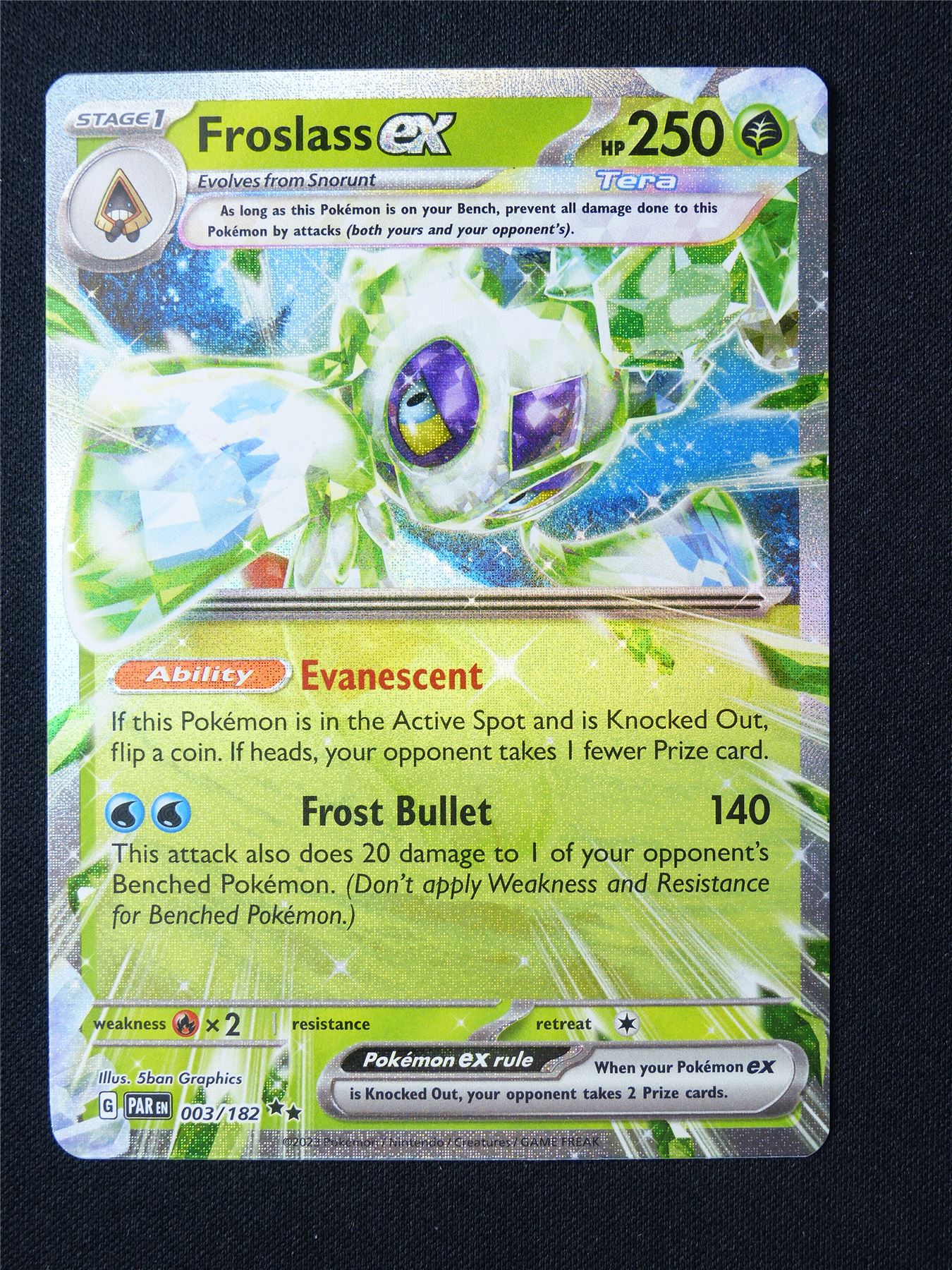 Froslass EX 003/182 Textured Holo - Pokemon Card #63W