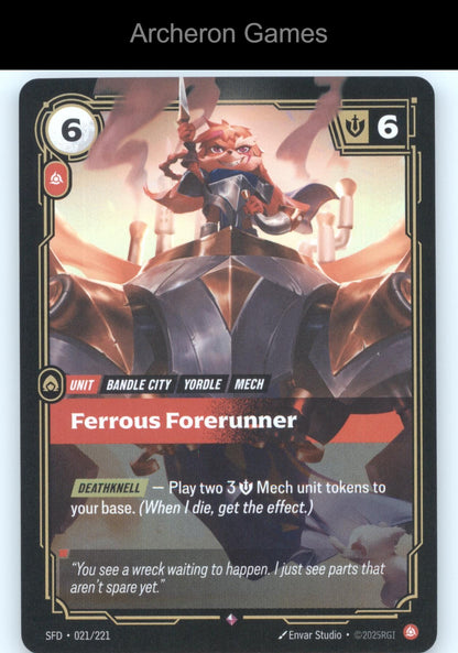 Ferrous Forerunner SFD 021/221 R  Card Spiritforged