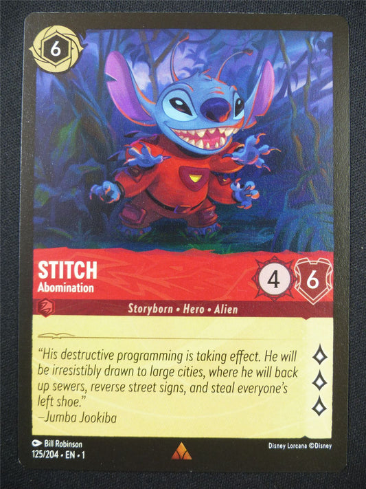 Stitch Abomination 125/204 - Lorcana Card #5KR