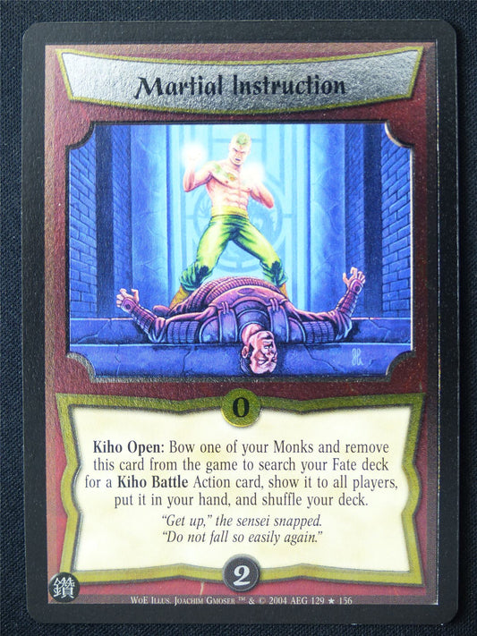 Martial Instruction Foil - WoE - Legend of the Five Rings L5R Card #VS