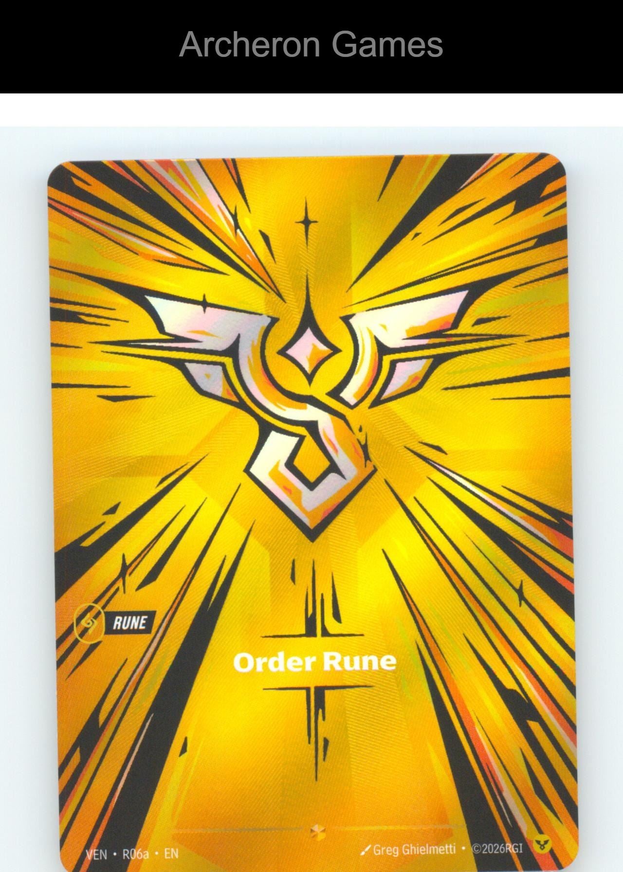 Order Rune (R06a) VEN R06a Showcase Vendetta Riftbound Card Foil