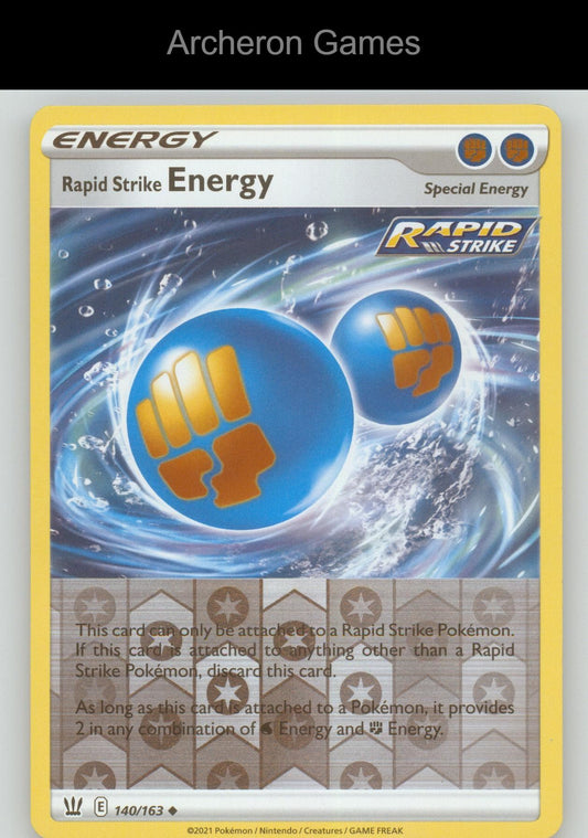 Pokemon Card Rapid Strike Energy BST 140/163 UC Battle Styles Reverse Holo