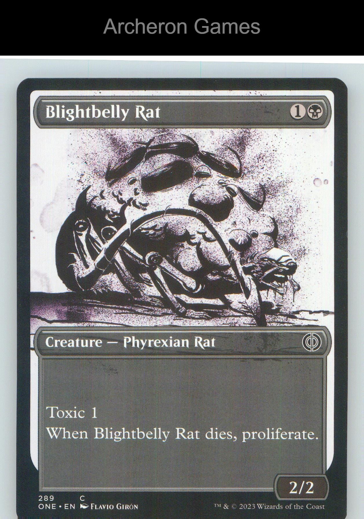 Blightbelly Rat (Showcase) ONE 289 C MTG Card NM/EX+