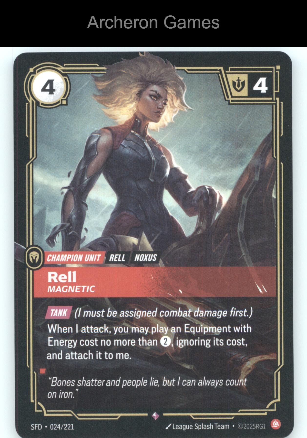 Rell - Magnetic SFD 024/221 R  Card Spiritforged