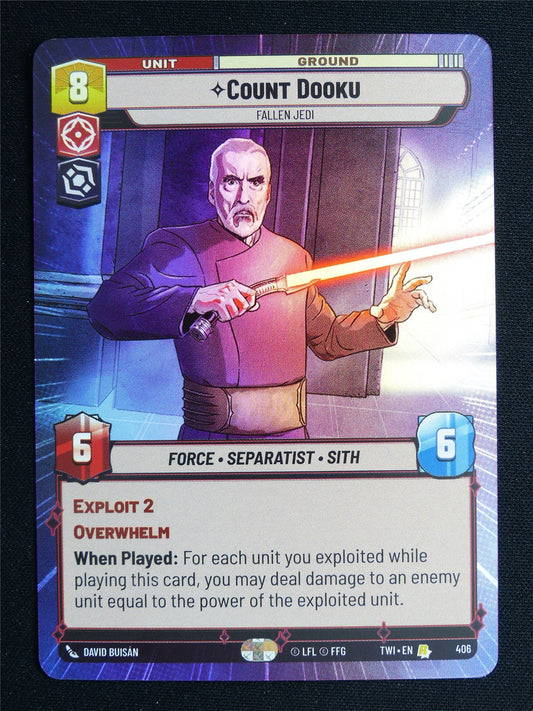 Count Dooku 406 Foil - Star Wars Unlimited Card #3T6