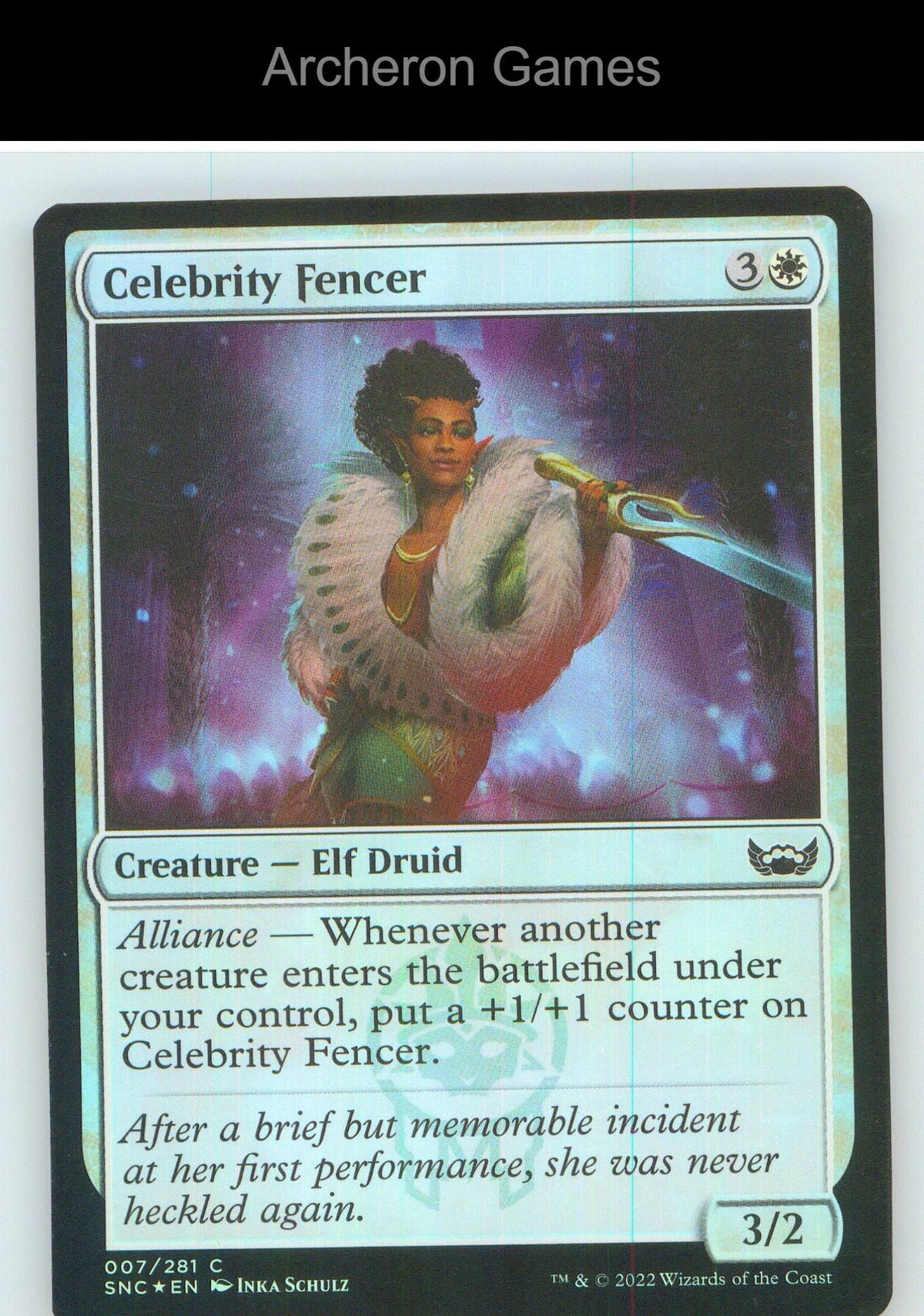 Celebrity Fencer SNC 7 C MTG Card NM/EX+ Foil