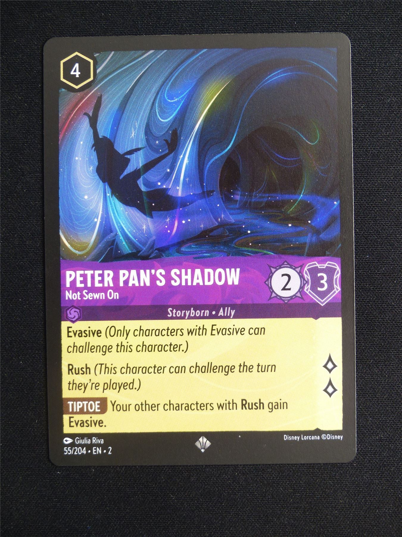 Peter Pan's Shadow Not Sewn On 55/204 - Lorcana Card #1ZS