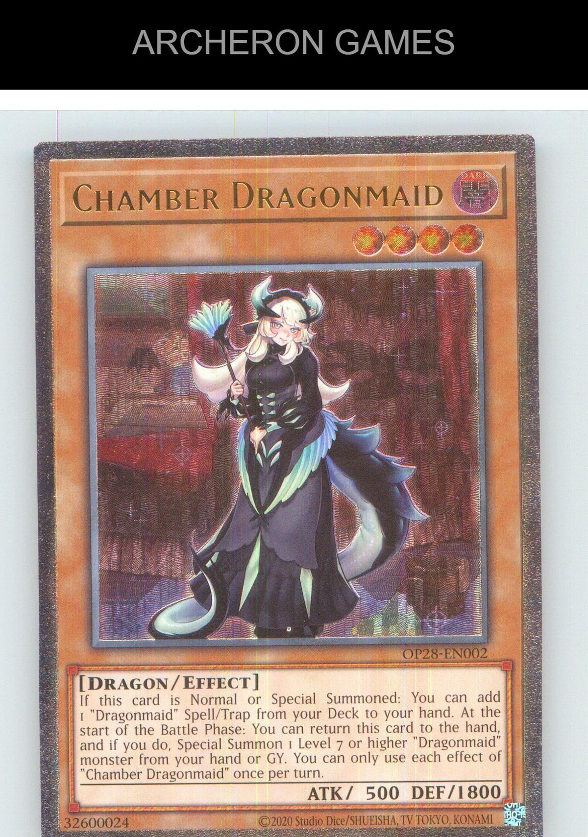 Chamber Dragonmaid (PCR) Prismatic Collector's Rare YUGIOH Card 1st Edition