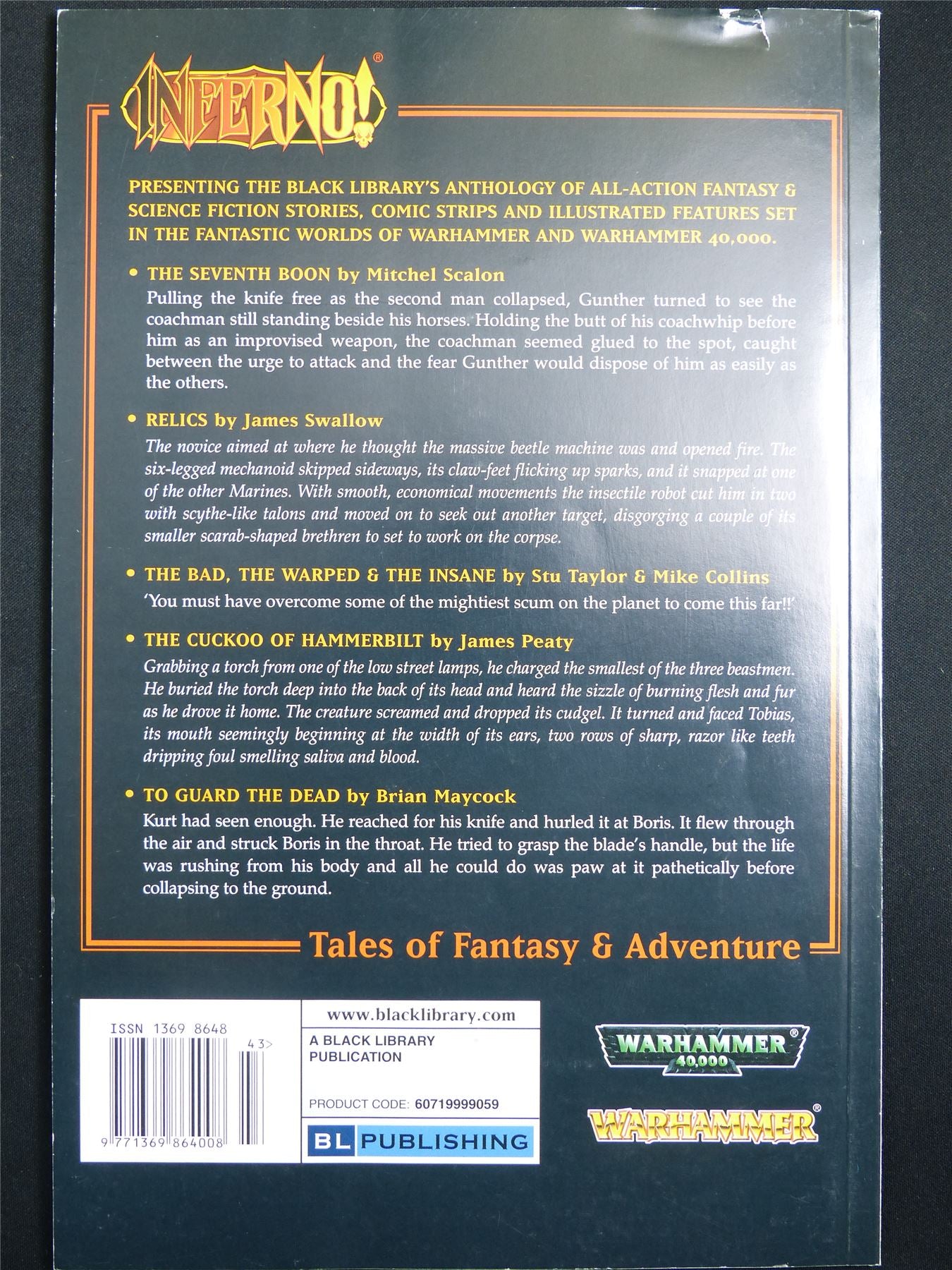 Inferno! Tales of Fantasy and Adventure #43 - Workshop Black Library Publication #1NY