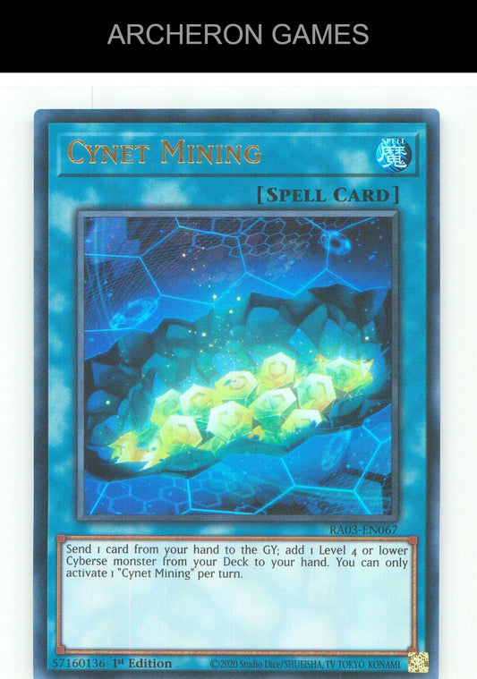 Cynet Mining (UR) UR YUGIOH Card 1st Edition