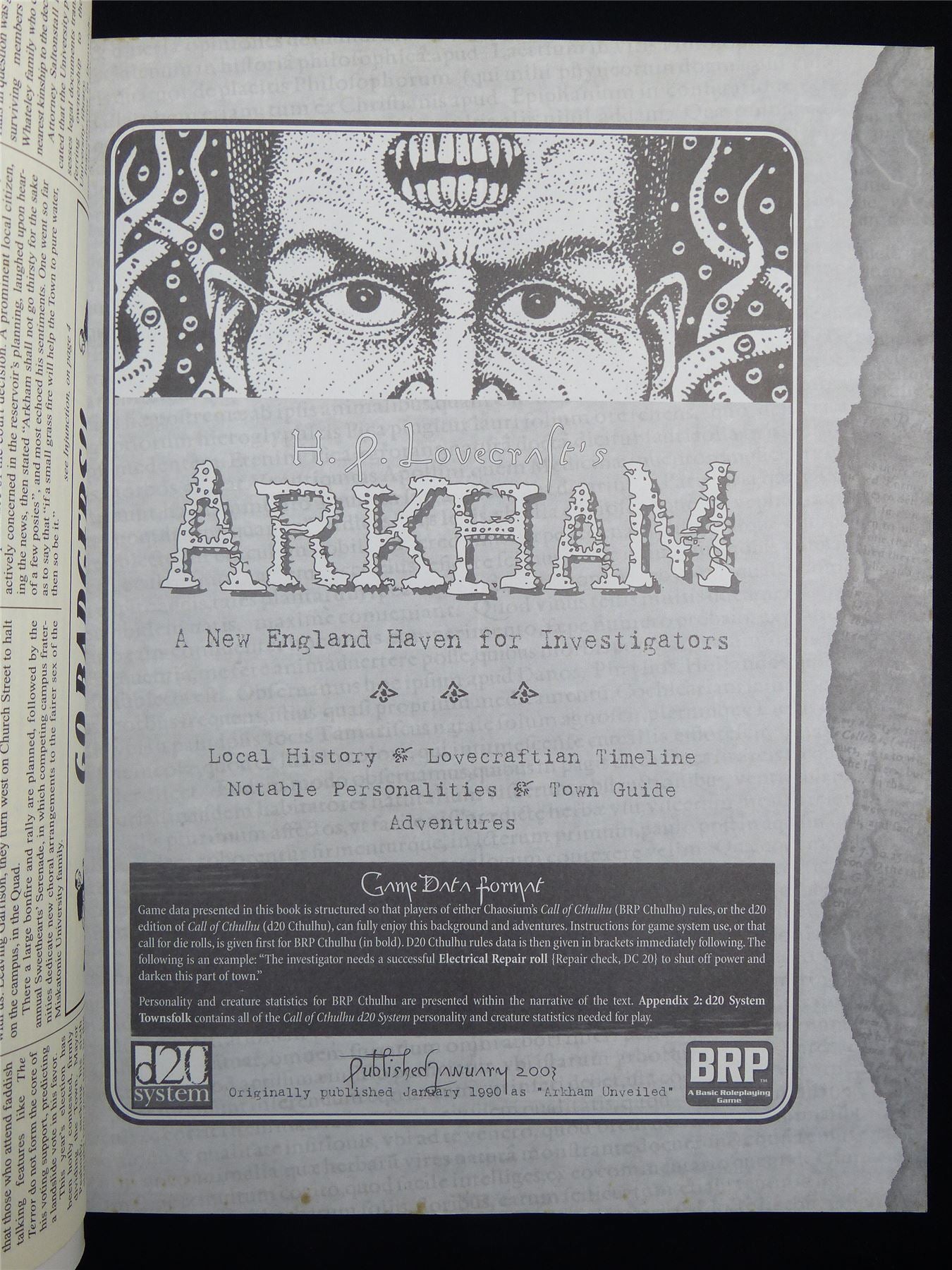Call of Cthulhu: Arkham Unveiling the Legend-Haunted City -  Roleplaying Softback #2MC