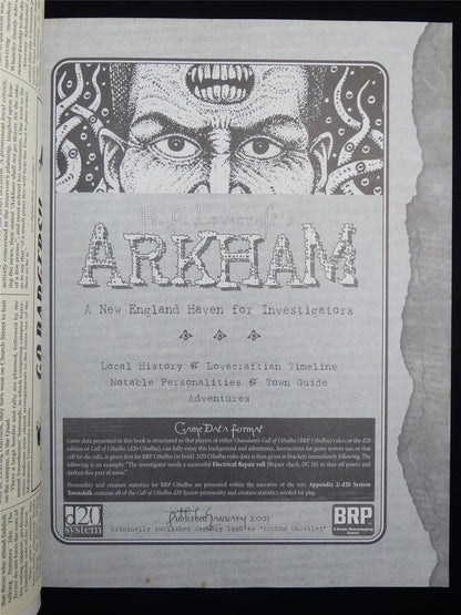 Call of Cthulhu: Arkham Unveiling the Legend-Haunted City -  Roleplaying Softback #2MC