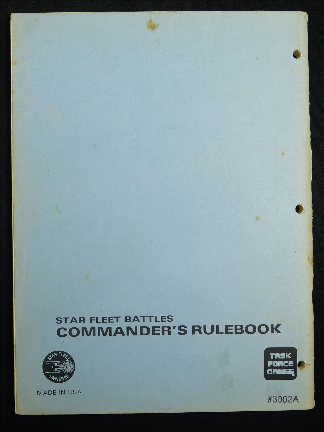 Star Fleet Battles: Commander's Rulebook Booklet - Roleplaying Game #1NK