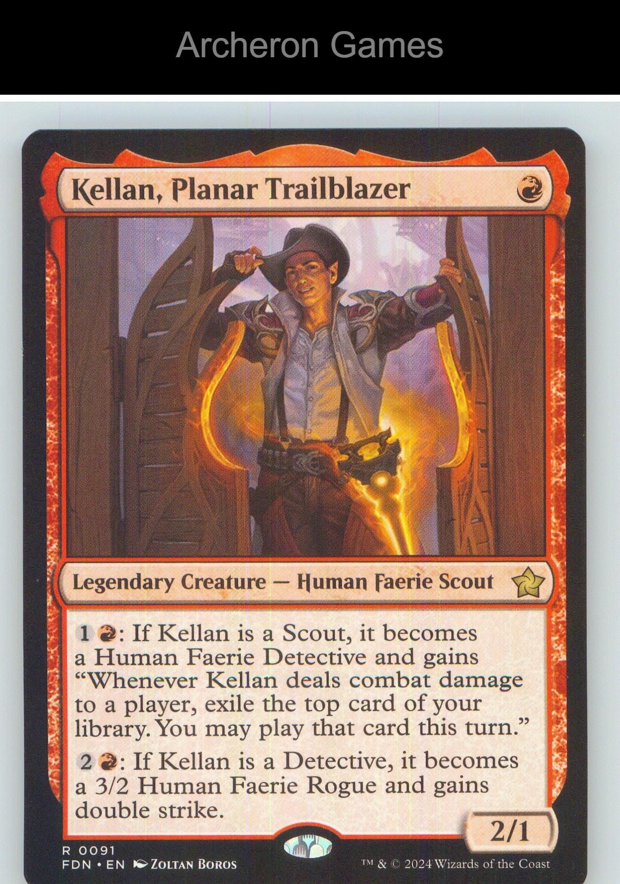 Kellan, Planar Trailblazer FDN 91 R MTG Card NM/EX+