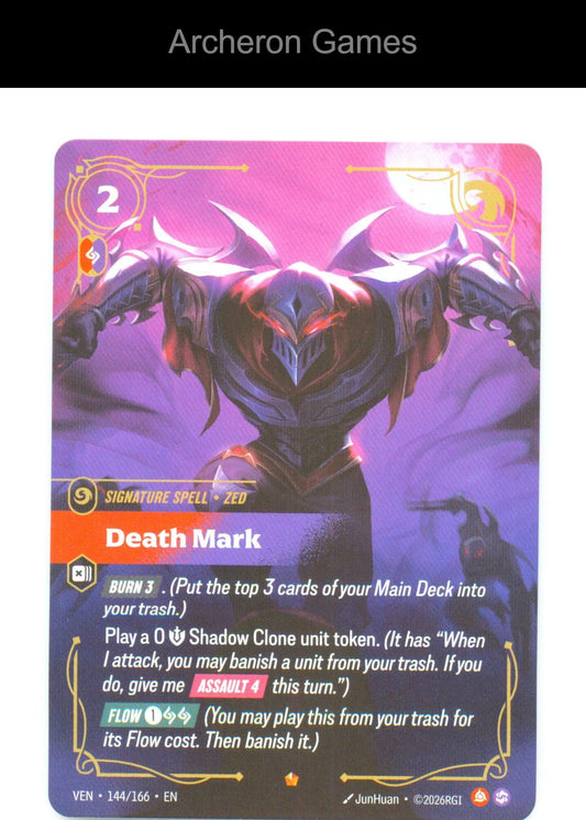 Death Mark VEN 144/166 Epic Vendetta Riftbound Card Foil
