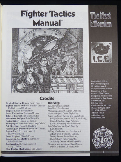 Silent Death: Fighter Tactics Manual Miniatures Sourcebook - I.C.E. Booklet #2R8