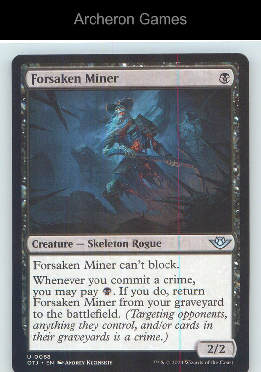 Forsaken Miner OTJ 88 UC MTG Card NM/EX+