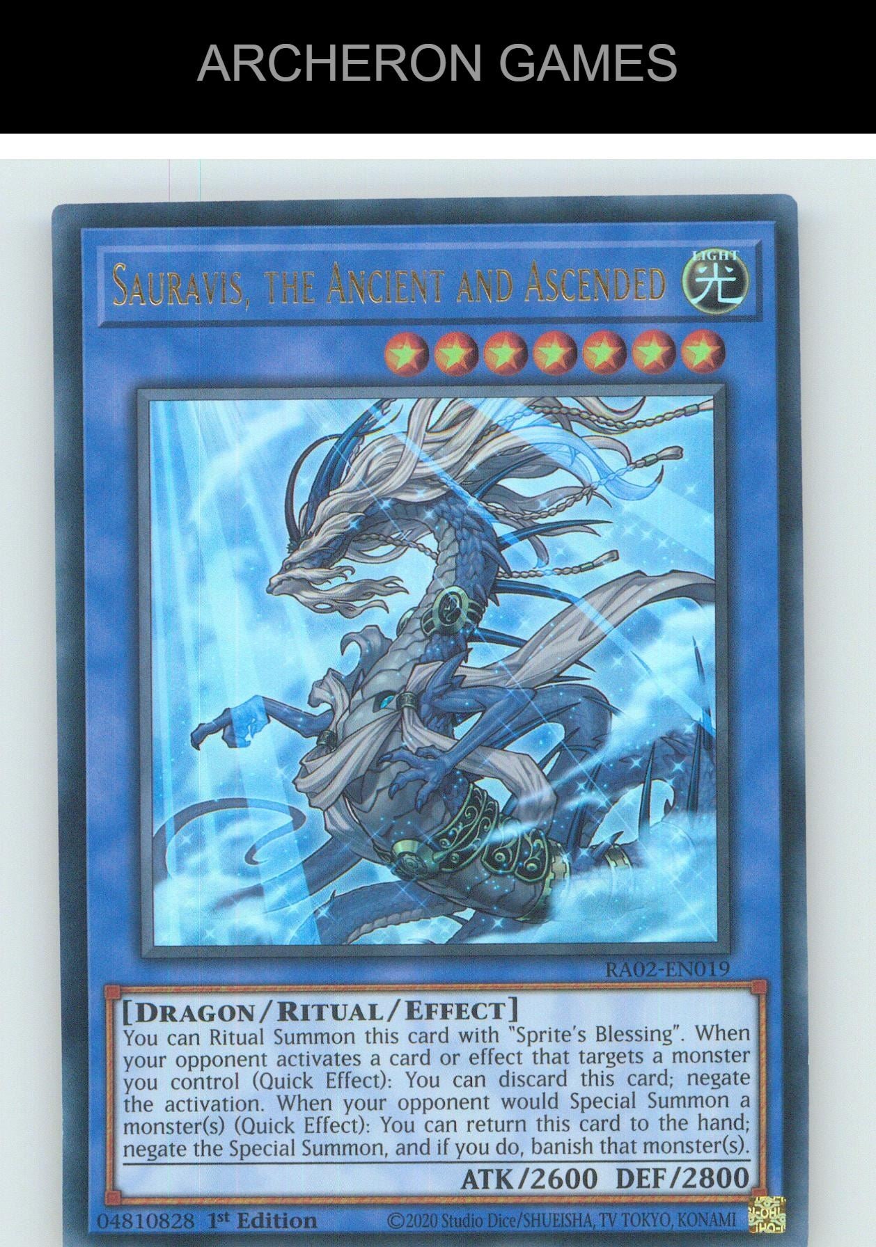 Sauravis, the Ancient and Ascended (UR) UR YUGIOH Card 1st Edition