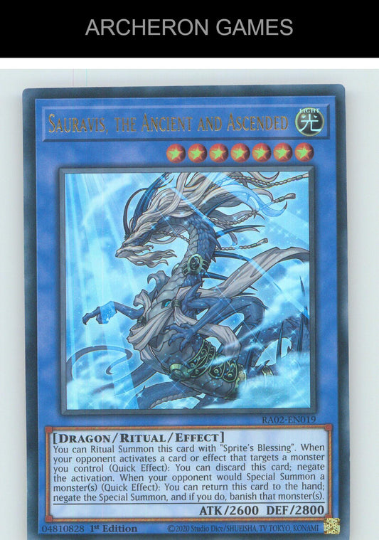 Sauravis, the Ancient and Ascended (UR) UR YUGIOH Card 1st Edition