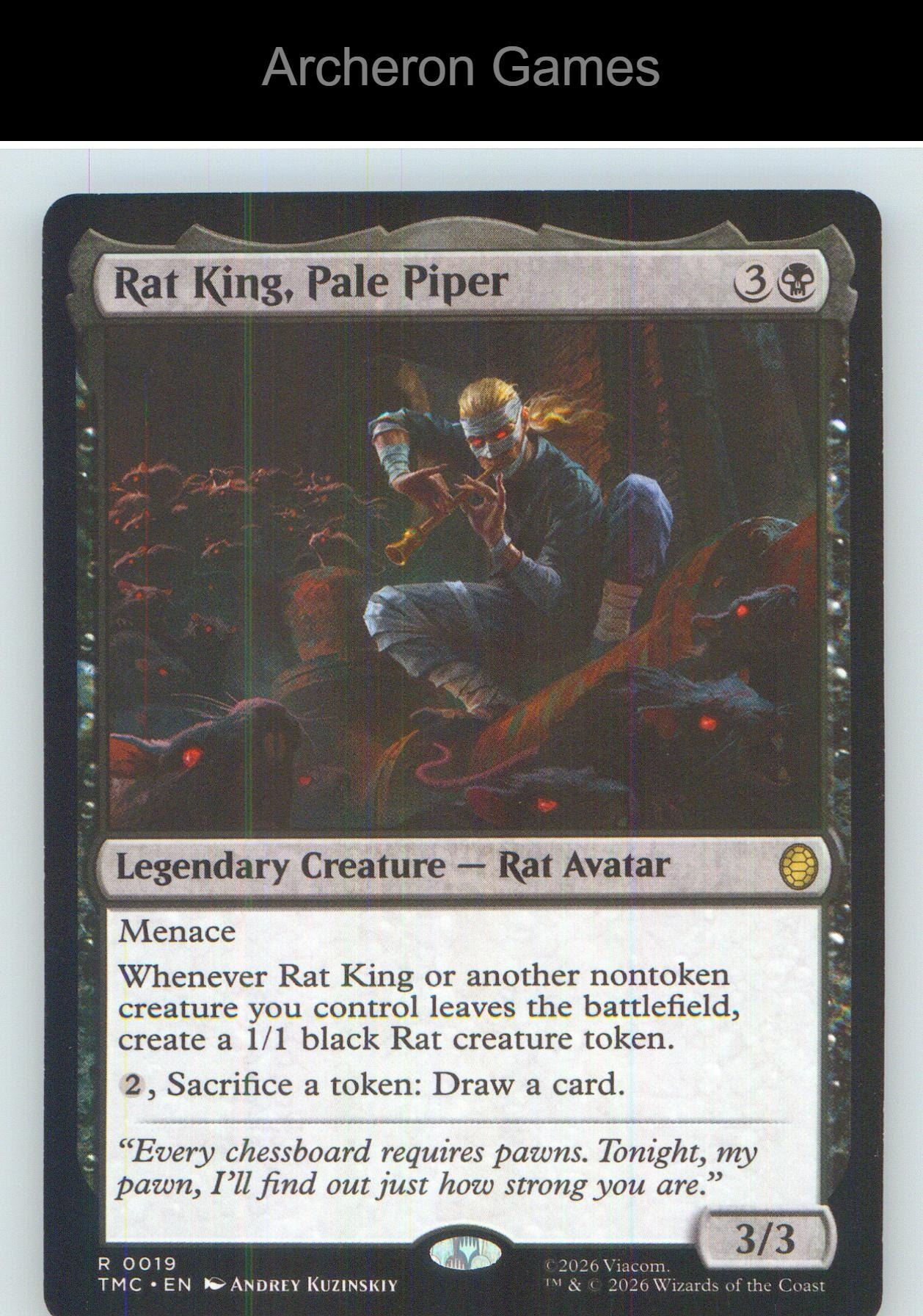 Rat King, Pale Piper (Surge Foil) TMC 19 R MTG Card NM/EX+