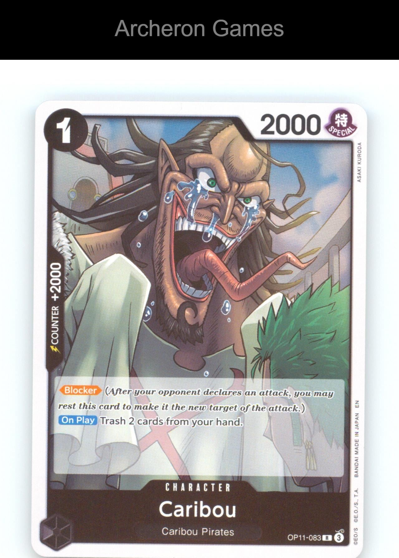 Caribou OP11-083 R One Piece Card NM/EX+ Foil