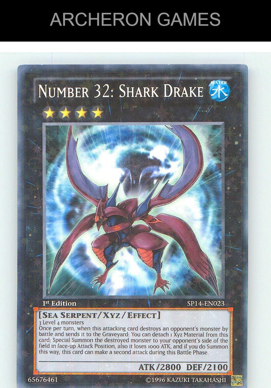Number 32: Shark Drake (Starfoil) Starfoil Rare YUGIOH Card 1st Edition