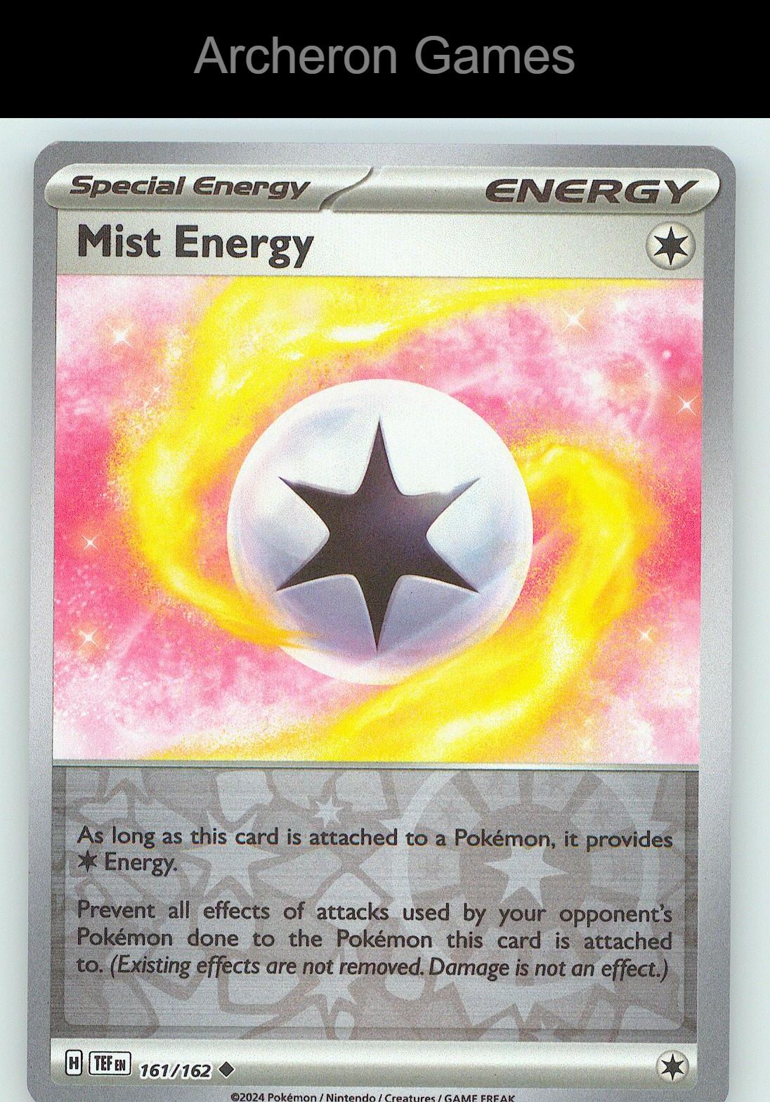 Pokemon Card Mist Energy TEF 161/162 UC Temporal Forces Reverse Holo