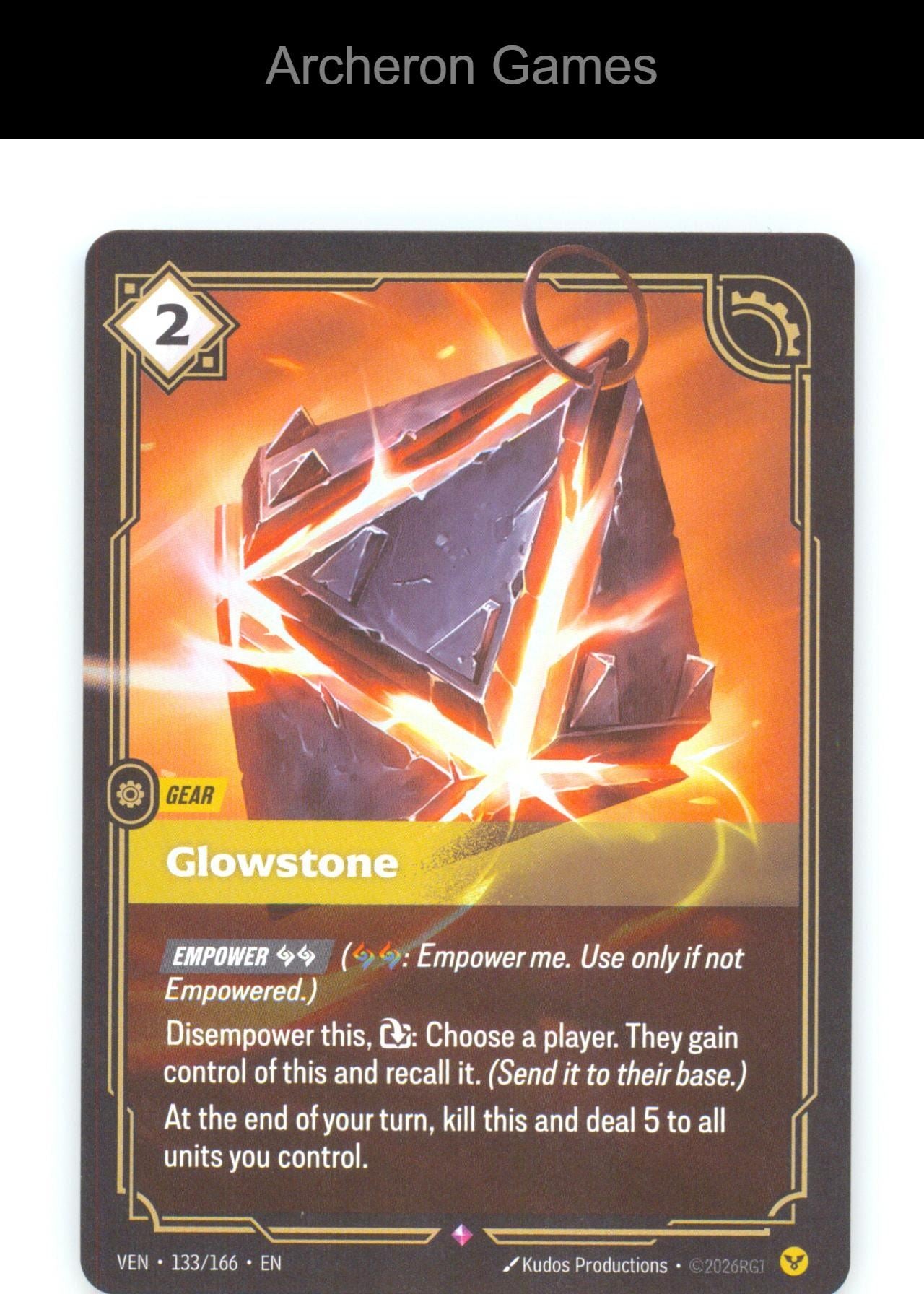 Glowstone VEN 133/166 R Vendetta Riftbound Card Foil