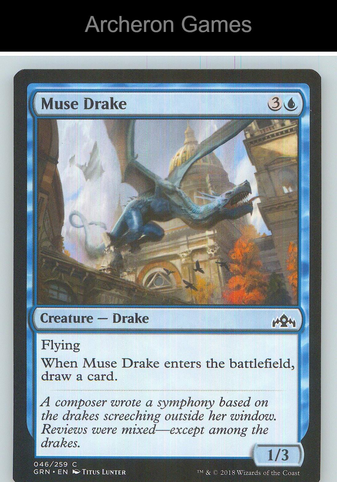 Muse Drake GRN 46 C MTG Card NM/EX+
