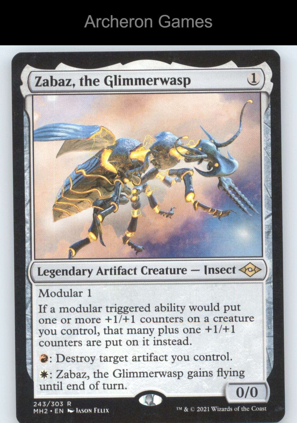 Zabaz, the Glimmerwasp 243 R MTG Card Modern Horizons 2