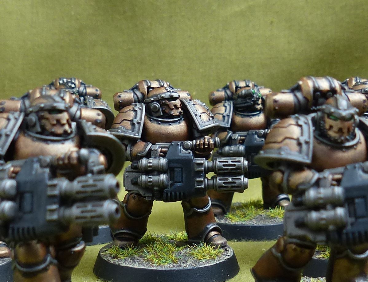 MKIII Tactical Squad with Upgrades set of 10 painted - Iron Hands - Warhammer Horus Heresy #2M5