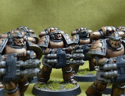 MKIII Tactical Squad with Upgrades set of 10 painted - Iron Hands - Warhammer Horus Heresy #2M5