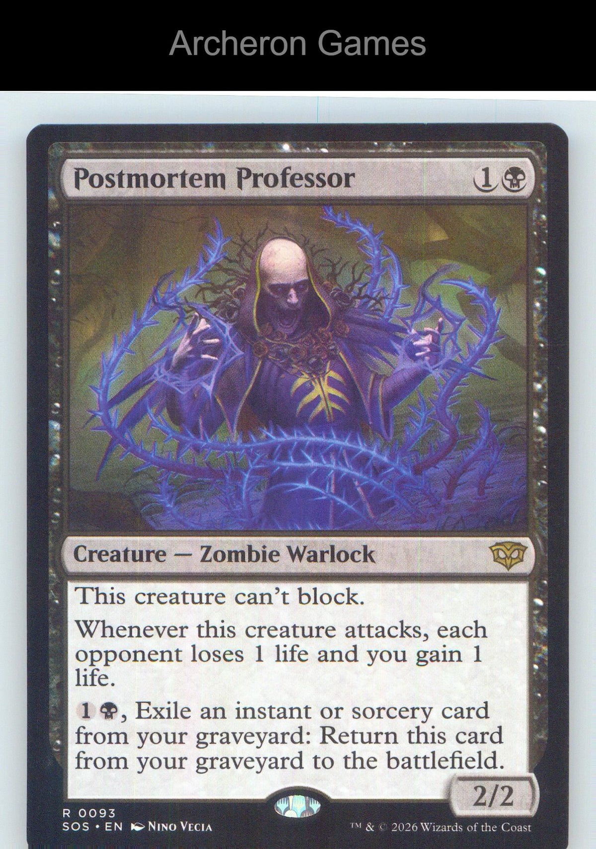 Postmortem Professor SOS 93 R MTG Card NM/EX+