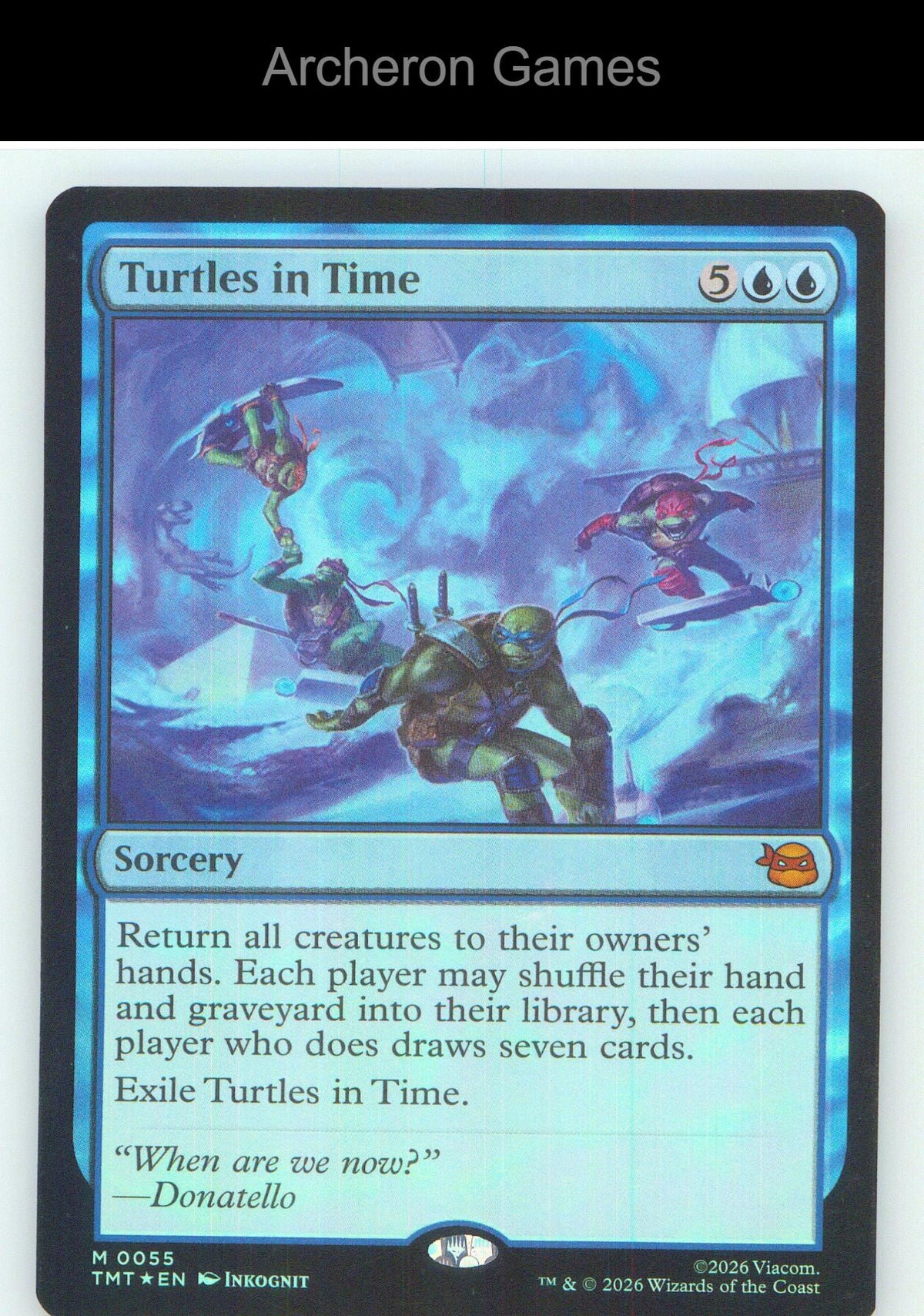 Turtles in Time TMT 0055 Mythic MTG Card NM/EX+ Foil