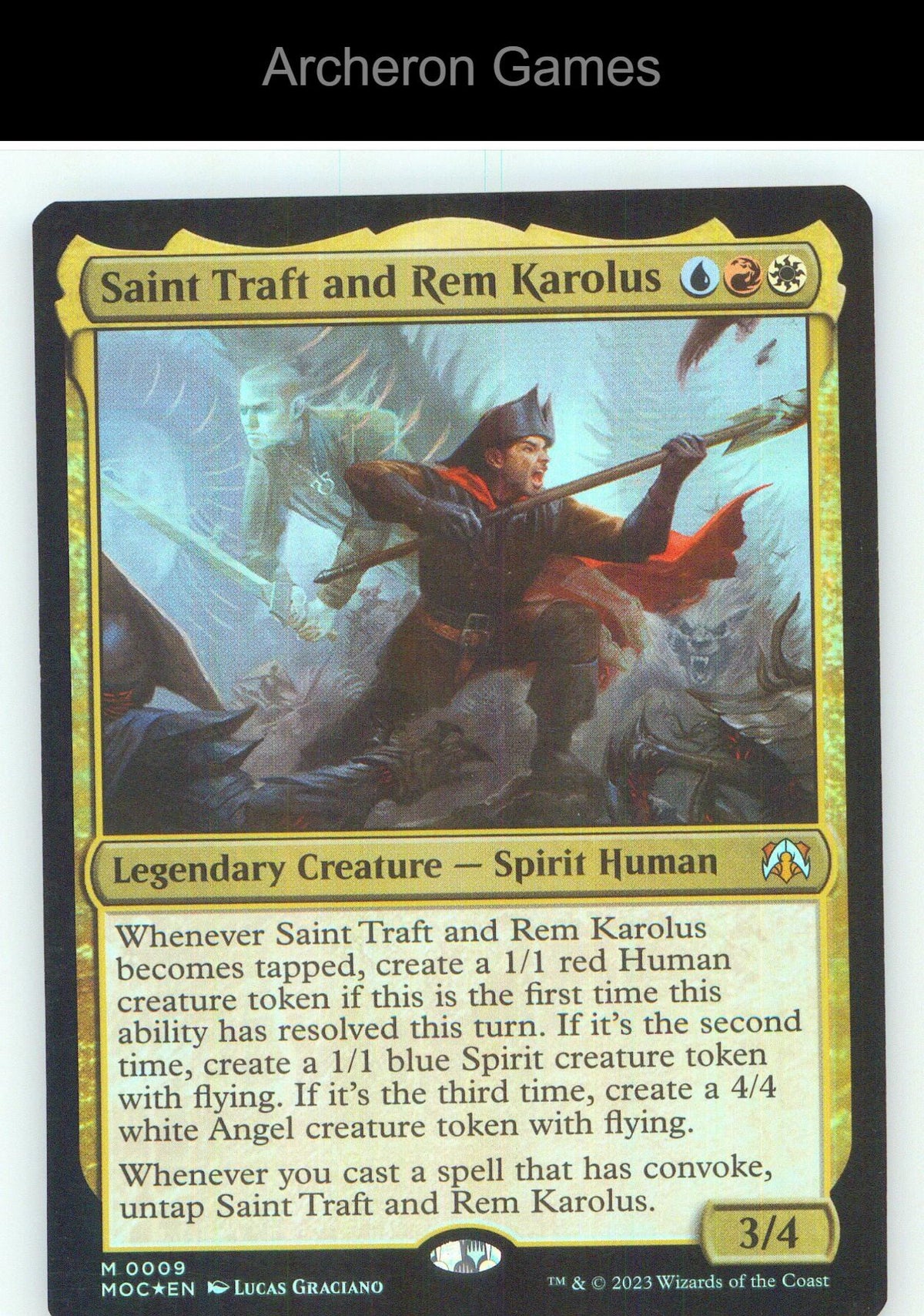 Saint Traft and Rem Karolus MOC 9 Mythic MTG Card NM/EX+ Foil