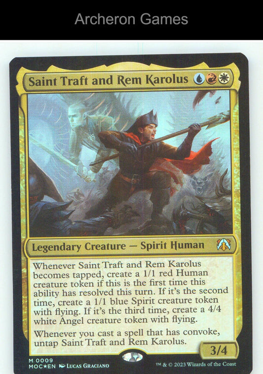 Saint Traft and Rem Karolus MOC 9 Mythic MTG Card NM/EX+ Foil