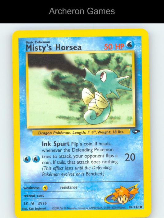 Pokemon Card Misty's Horsea G2 87/132 C Gym Challenge Unlimited