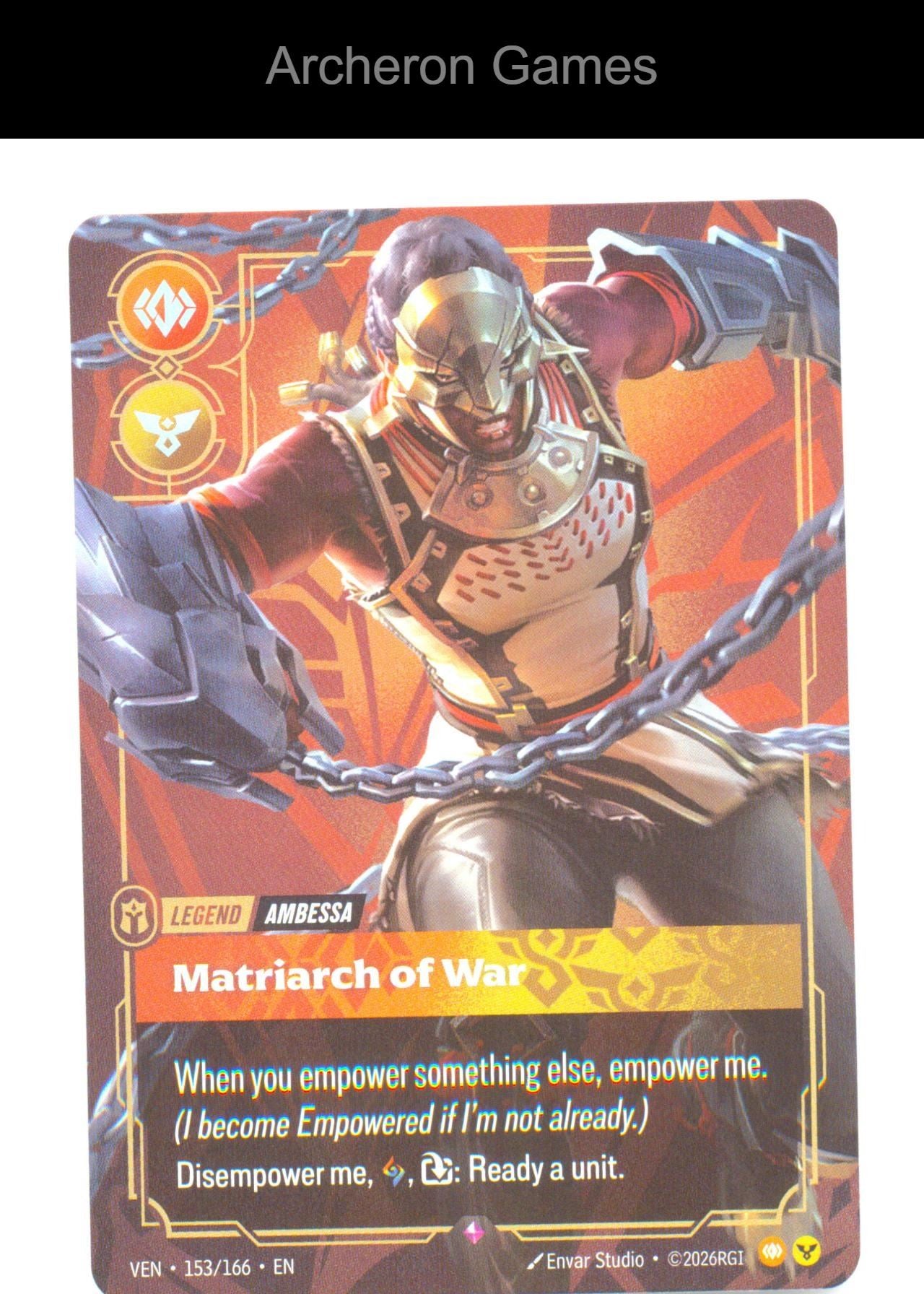 Ambessa - Matriarch of War VEN 153/166 R Vendetta Riftbound Card Foil