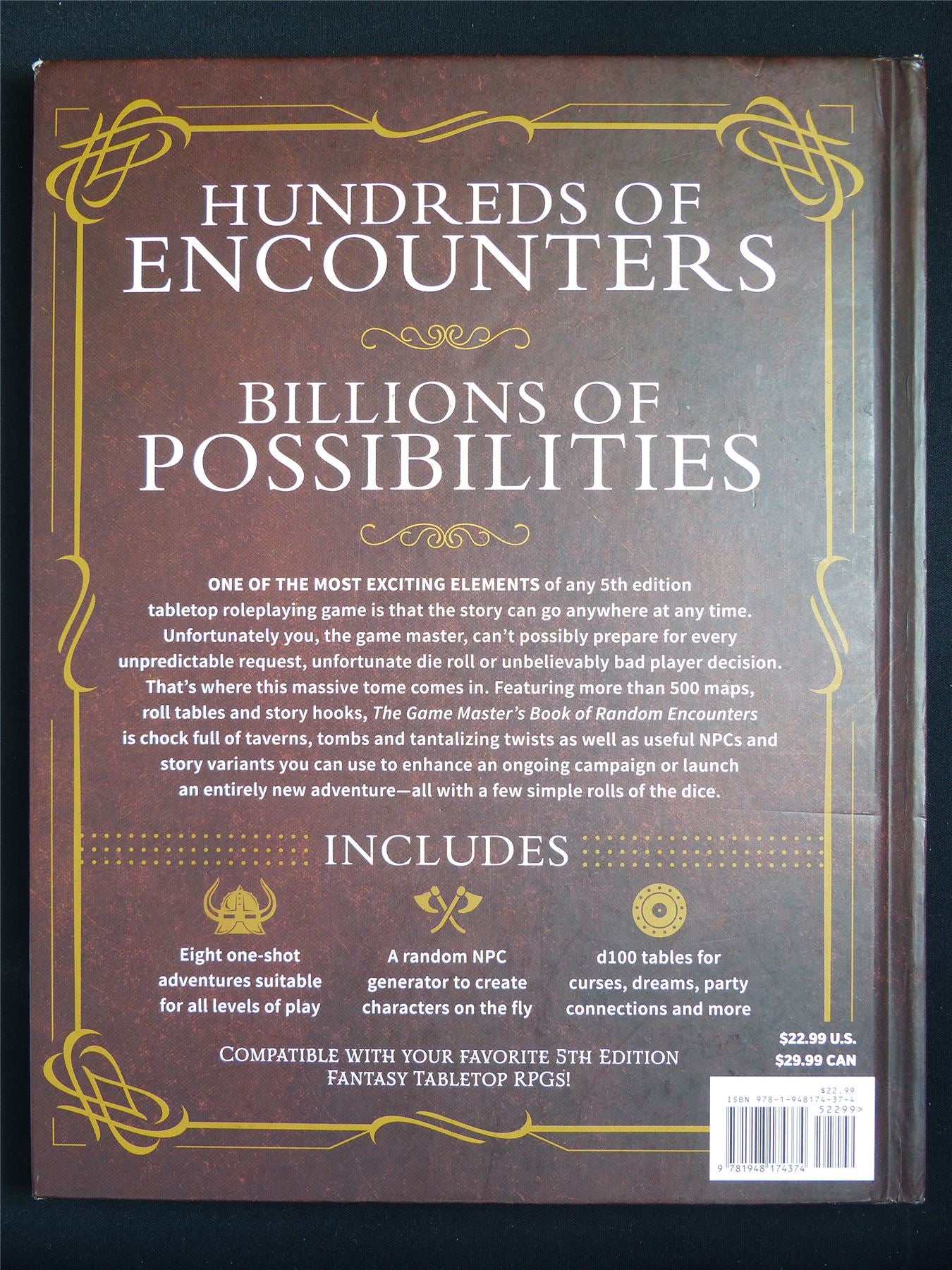 The Game Master's Book of Random Encounters 5e - Dungeons & Dragons Hardback #5W7