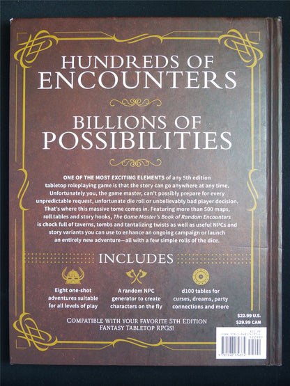 The Game Master's Book of Random Encounters 5e - Dungeons & Dragons Hardback #5W7
