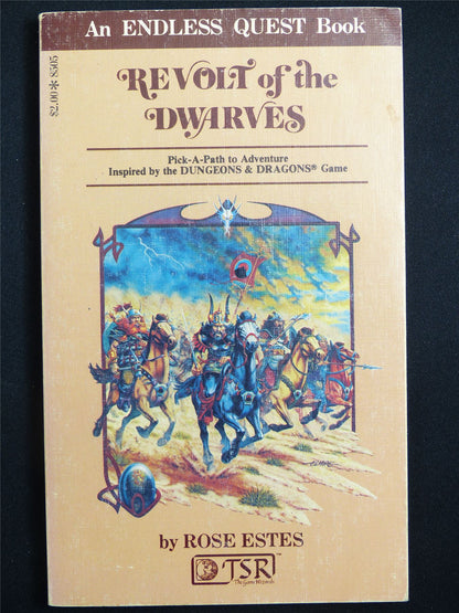 D&D Adventure Book: Revolt of the Dwarves Endless Quest - Vintage Novel Softback #LT