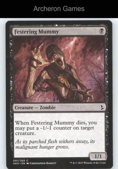 Festering Mummy 91 C MTG Card Amonkhet