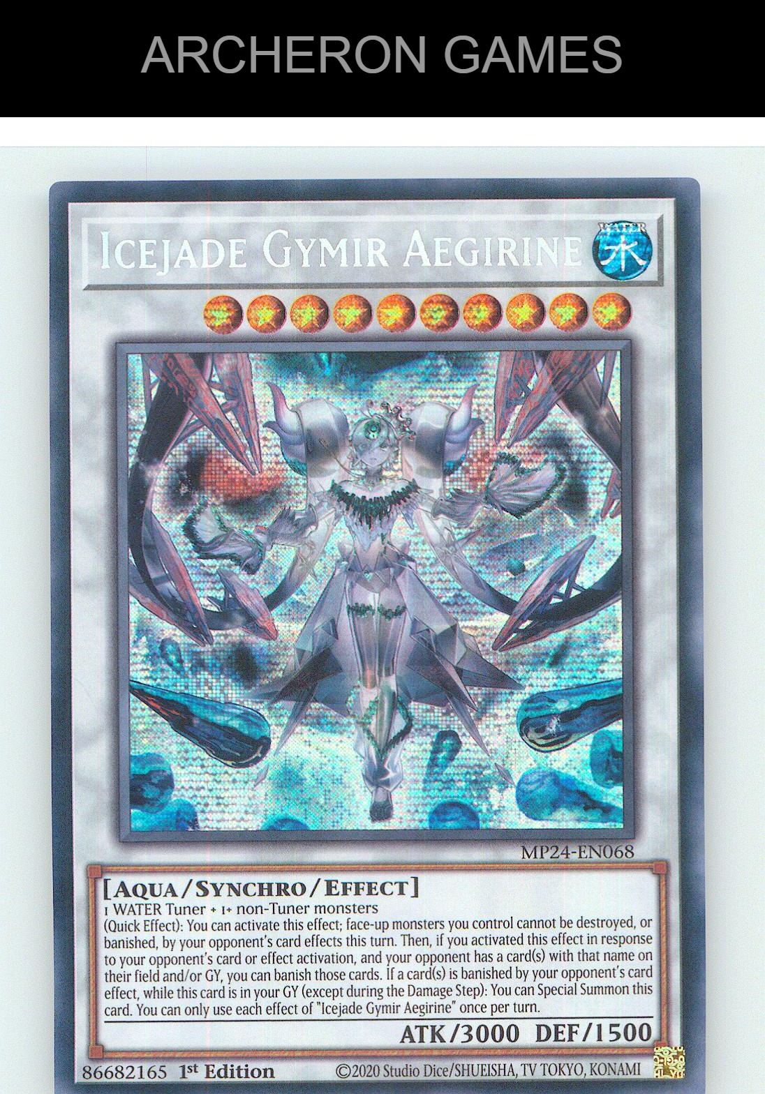 Icejade Gymir Aegirine Prismatic Secret Rare YUGIOH Card 1st Edition