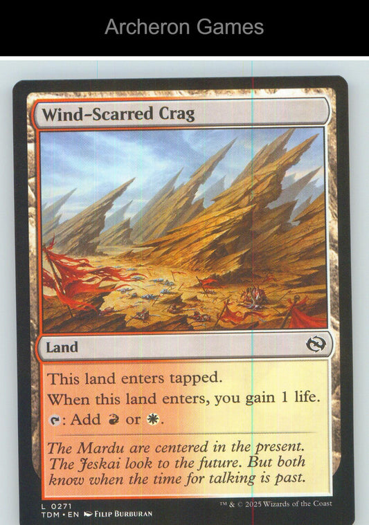 Wind-Scarred Crag TDM 271 Land MTG Card NM/EX+