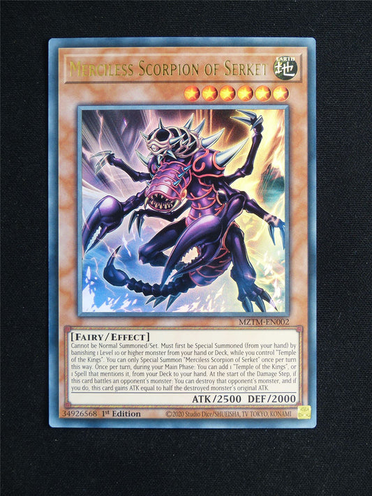 Merciless Scorpion of Serket MZTM Ultra Rare - 1st ed Yugioh Card #22E